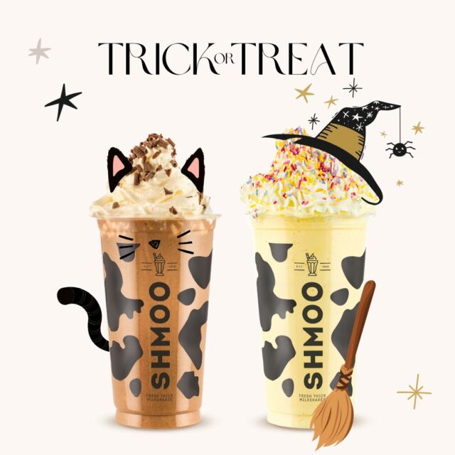 It's almost Halloween!! We've got our outfits ready, have you? 🐈‍⬛🧙🏻‍♀️
-
#Shmoo #shmoomilkshakes #thickmilkshakes #thickshakes #freakshakes #shmoothickshakes #spookyseason #Halloween